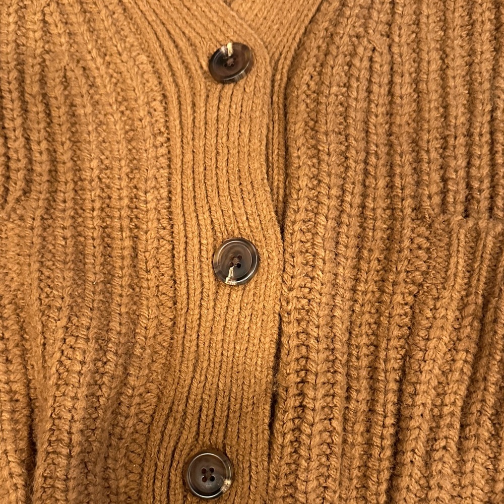 Zara Chunky Crop Knit Cardigan Sweater - Picture 3 of 6